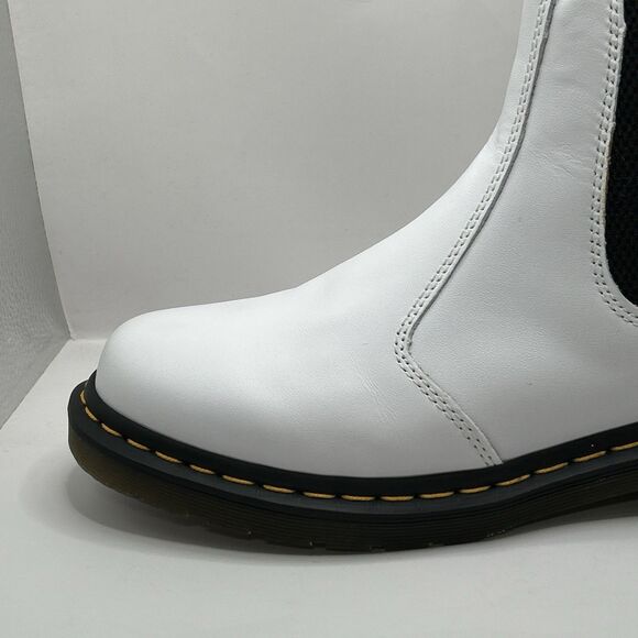 Dr. Martens 2976 Chelsea Boots White Smooth Leather Women’s 11 STORE MODEL - Picture 12 of 16